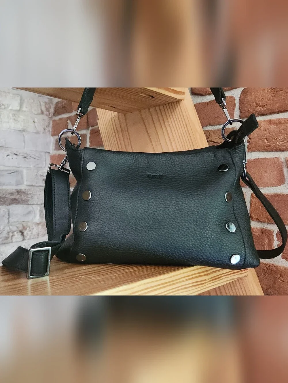 Hammitt Bryant Medium Black/Gunmetal - Picture 1 of 15